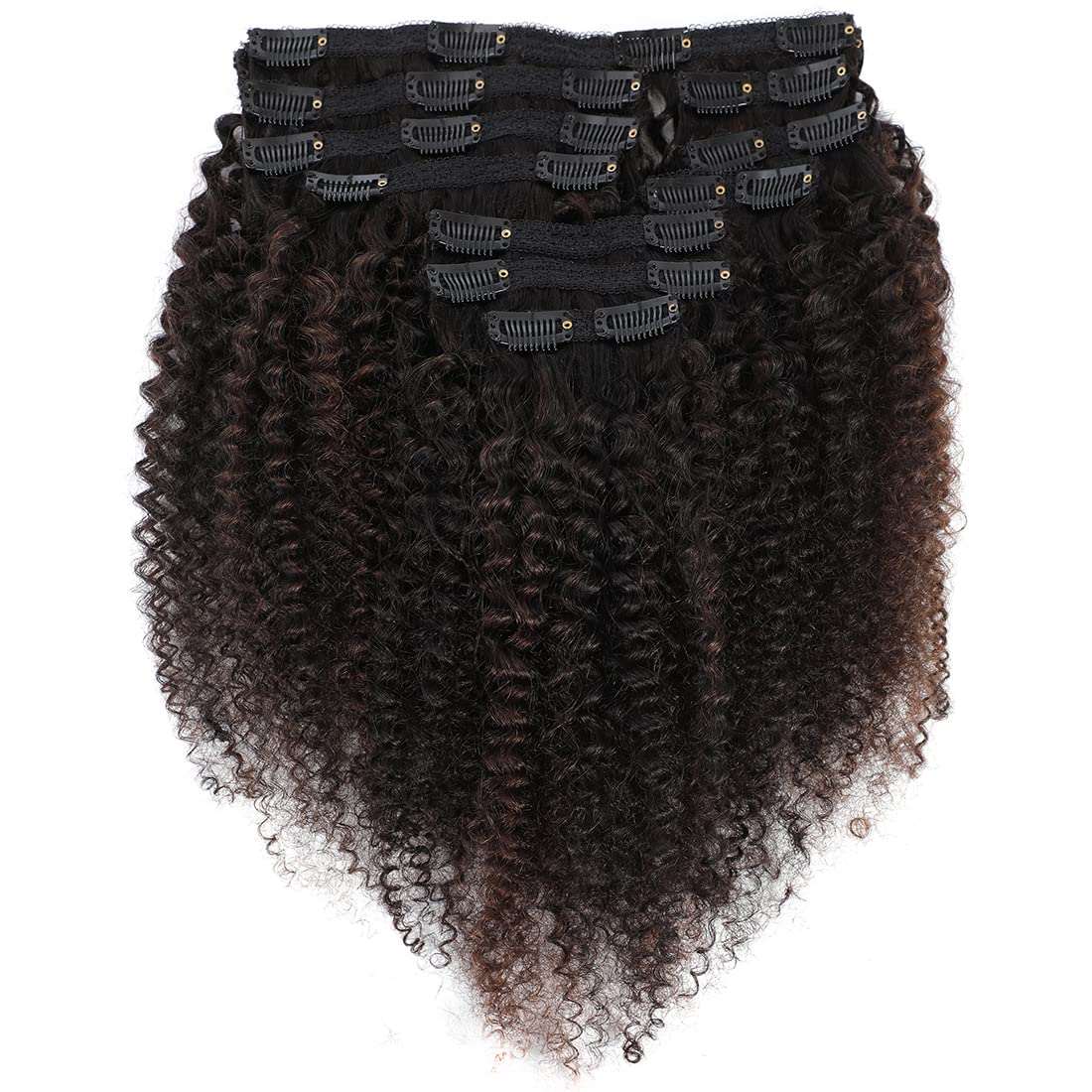 Clip in Human Hair 4PCS Kinky Curly Brazilian Human Hair