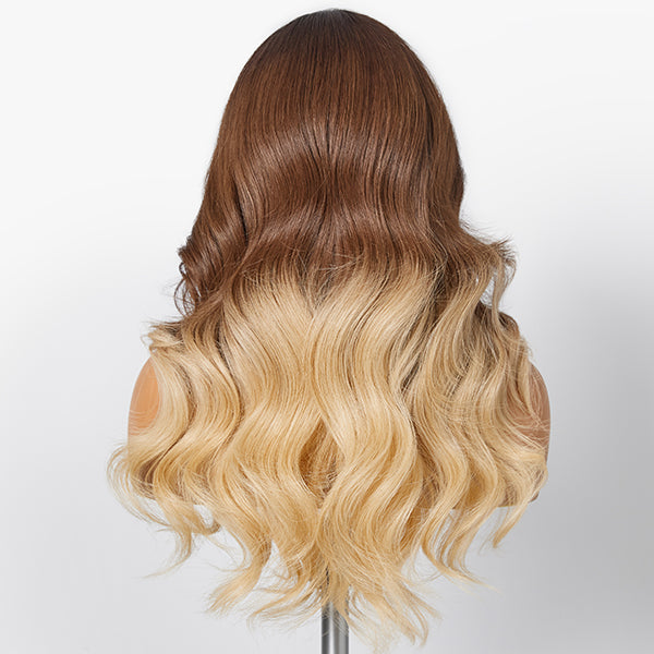 Limited Design | Brown Blonde Ombre Body Wave 5x5 Closure Lace Glueless Side Part Wig 100% Human Hair