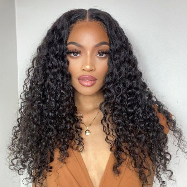 Wet And Wavy | Water Wave 13x4 Frontal HD Lace Side Part Long Wig 100% Human Hair | 3 Cap Sizes