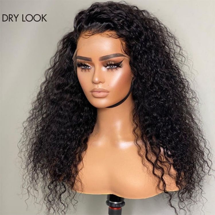 Water Wave 13x4 Frontal HD Lace Free Part Long Wig 100% Human Hair