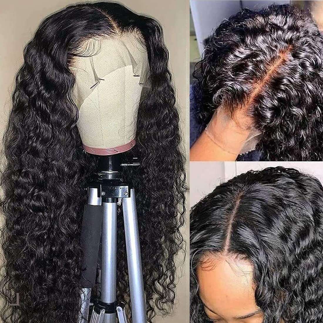 Loose Deep Wave 13x4 Lace Front Wig Human Hair Pre Plucked with Baby Hair 180 Density Brazilian Virgin Human Hair Wig