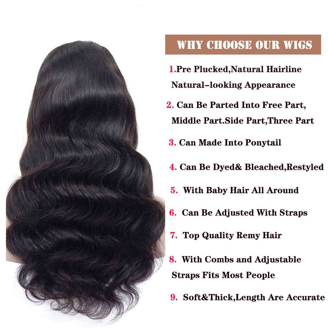 Flash Sale | Body Wave Lace Front Wigs Human Hair Pre Plucked Bleached Knots with Baby Hair Glueless