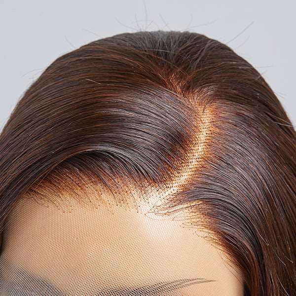 Limited Design | Honey Brown Highlight HD 13x4 Frontal Lace Side Part Long Wig 100% Human Hair