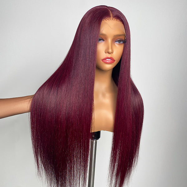 Mystery Mulberry Silky Straight 4x4 Closure Lace Glueless Wig