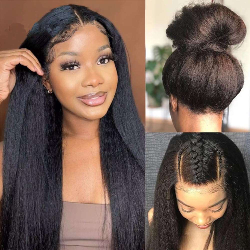 Clip in Human Hair 4PCS Kinky Straight Brazilian Human Hair