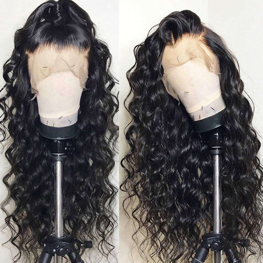 Loose Deep Wave Lace Front Glueless 13x4 Lace Frontal Loose Wave Wig 180% Density Natural Color