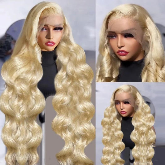 Blonde Lace Front Wigs Human Hair for Women 12A Body Wave Human Hair Wig