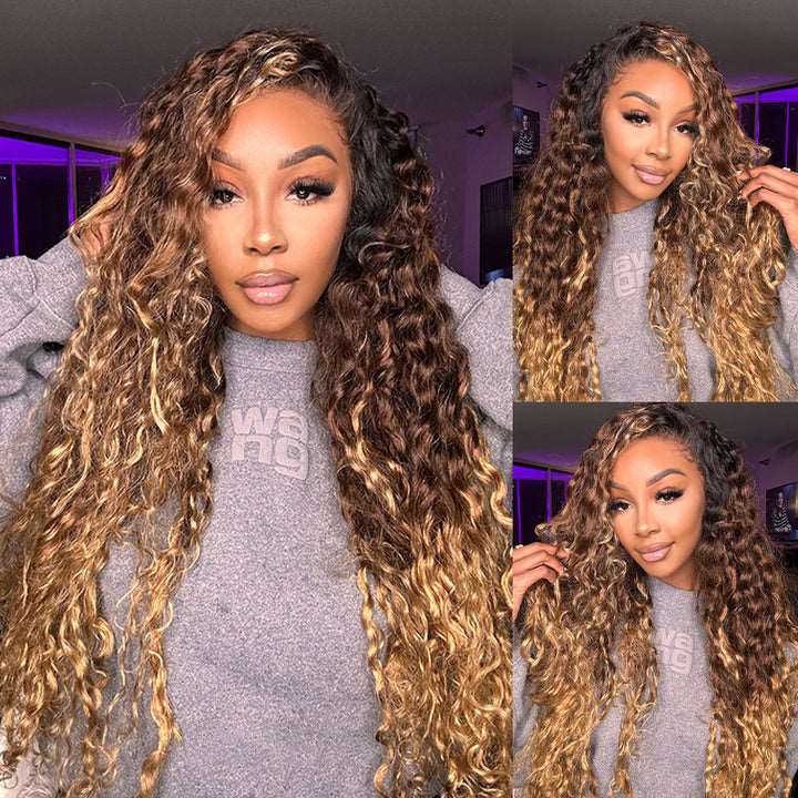 New Fabulous Beyonce Style | 13x4 HD Lace Ombre Deep Wave Frontal Wig