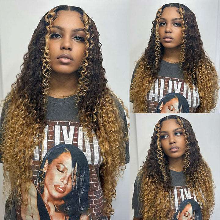 New Fabulous Beyonce Style | 13x4 HD Lace Ombre Deep Wave Frontal Wig