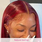 Libeauty 13x4 HD Lace Burgundy Colored Lace Front Wigs Human Hair