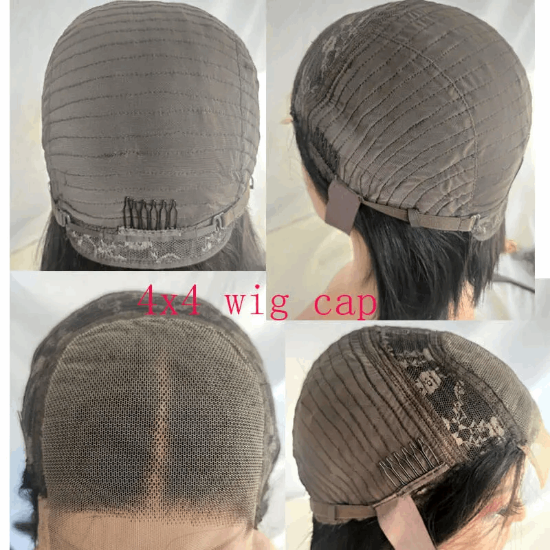 Human Virgin Hair Ombre Wave Pre Plucked Lace Front Wig For Black Woman