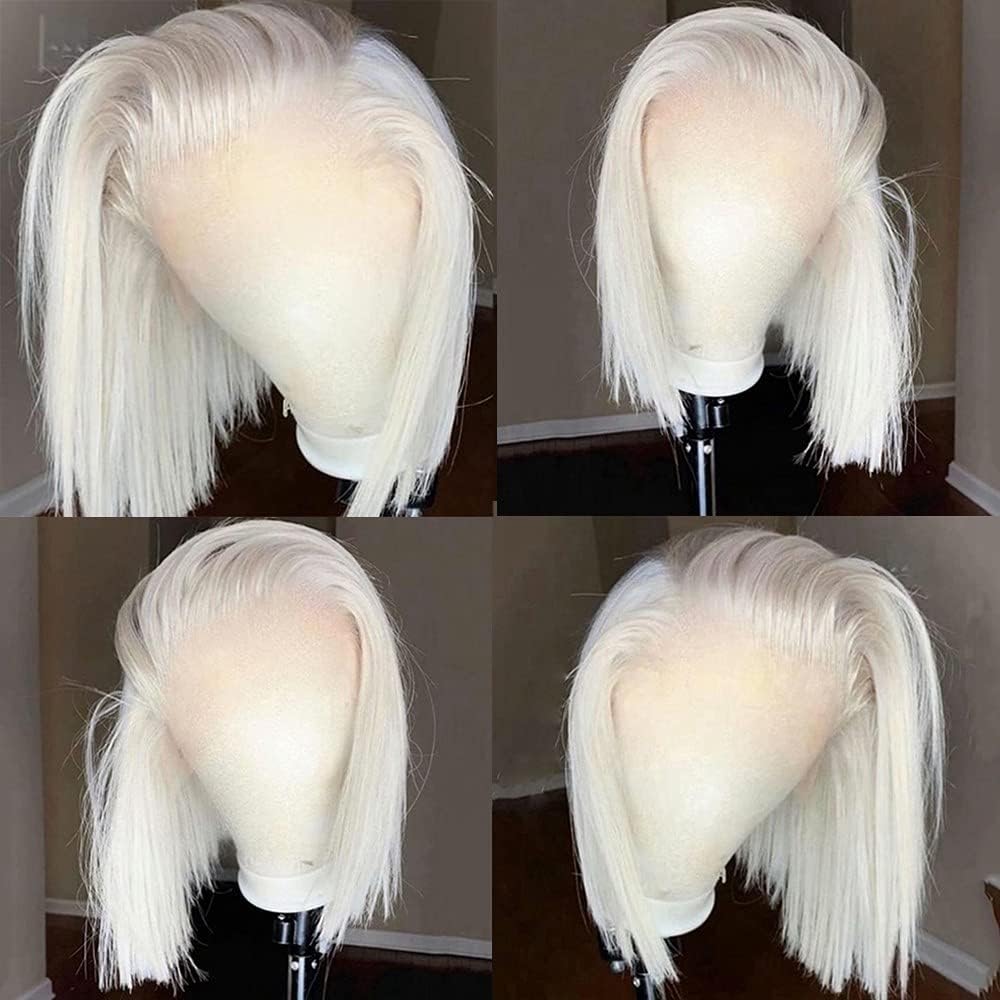 Platinum Blonde 13X4 Human Hair Bob Wig