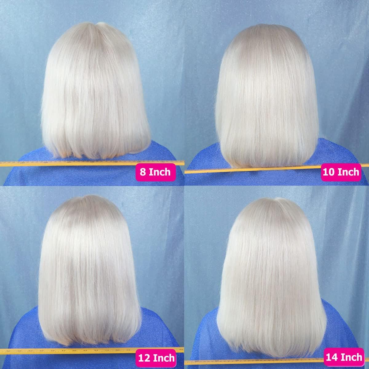 Platinum Blonde 13X4 Human Hair Bob Wig