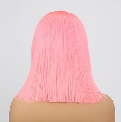 Pink Bob Wig Human Hair Wear and Go Glueless Bob Wig 13x4 Front Lace Human Hair Wig