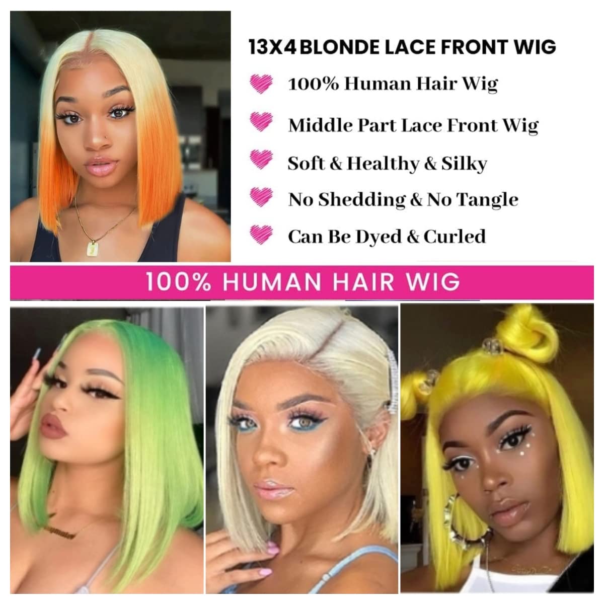 613 Blonde Bob Wig Human Hair Short Bob Wigs For Black Women