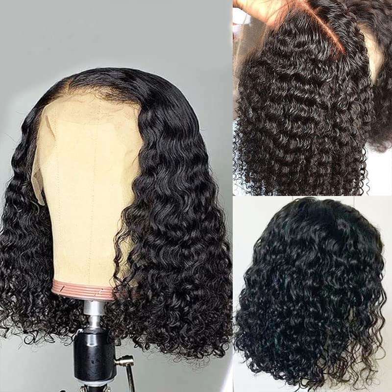 LiBeauty  Kinky Curly 4X4 Lace Front Wigs With Kinky Edges Hairline Glueless HD Transparent Lace Frontal Wigs Pre Plucked,