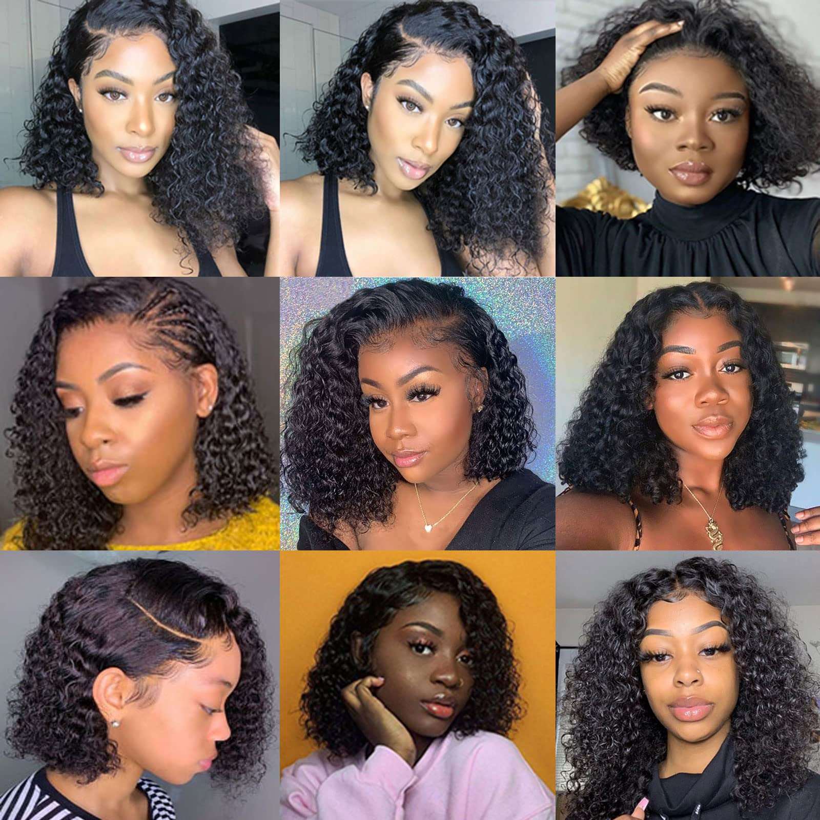 LiBeauty  Kinky Curly 4X4 Lace Front Wigs With Kinky Edges Hairline Glueless HD Transparent Lace Frontal Wigs Pre Plucked,