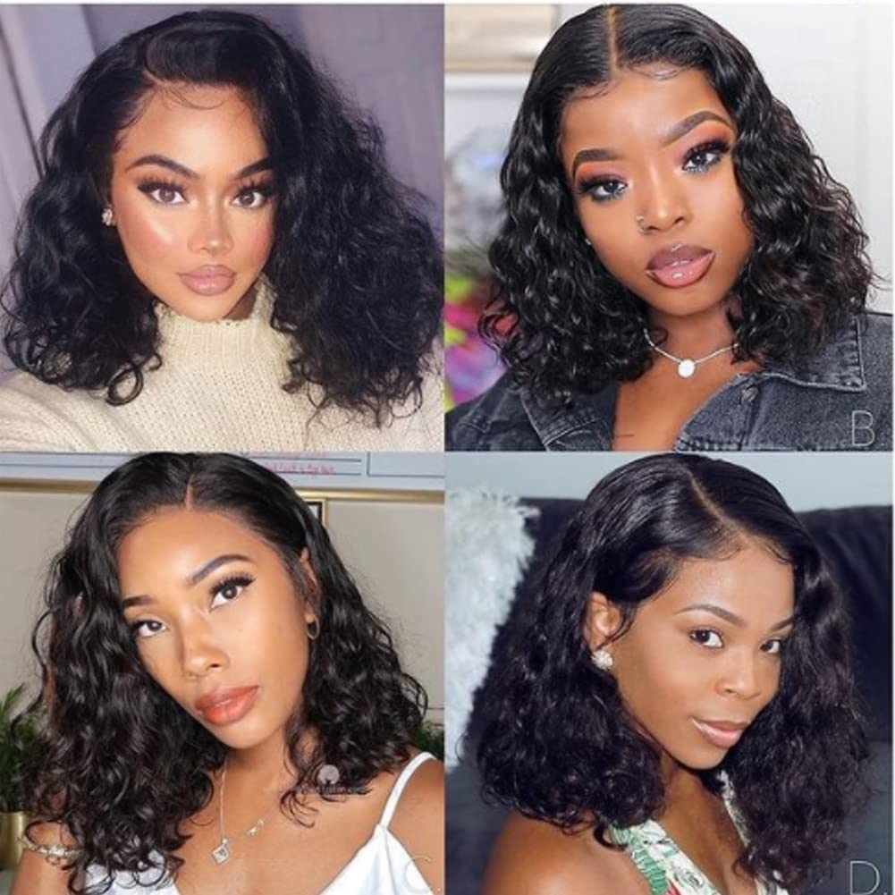 Deep Kinky Curly Glueless Wear and Go Glueless Wigs 4x4 Closure Lace Wig 100% Human Hair