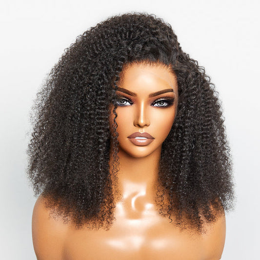 Afro Curly Free Parting Undetectable Invisible 13x4 Lace Frontal Wig | Real HD Lace