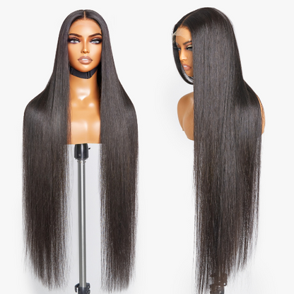 Royal Luxury Super Long Silky Straight 5x5 Closure  Lace Wig 100% Human Hair