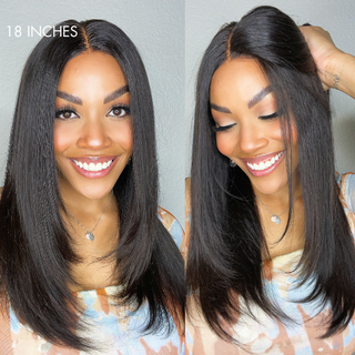 Trendy Layered Cut Pre-plucked Glueless 5x5 Closure Lace Wig 100% Human Hair