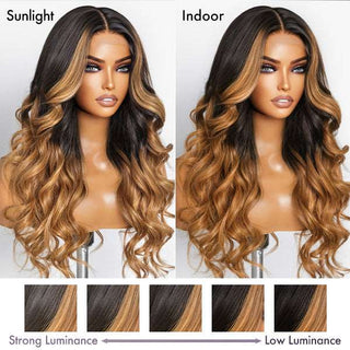 Ombre 5x5/13x4 Undetectable Invisible Lace Closure Wig Glueless Human Hair Wigs for Black Women