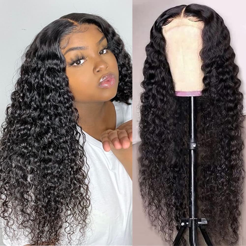 Water Wave 13x4 Frontal HD Lace Free Part Long Wig 100% Human Hair