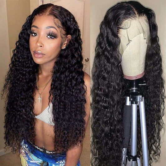 Loose Deep Wave 13x4 Lace Front Wig Human Hair Pre Plucked with Baby Hair 180 Density Brazilian Virgin Human Hair Wig