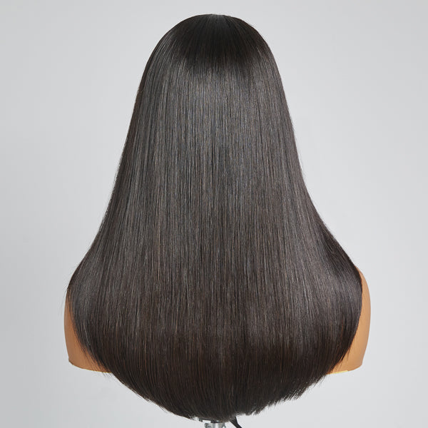 Limited Design |  Right C Parted Free Part AllowedSilky Straight 13x4 Frontal Lace Long Wig 100% Human Hair