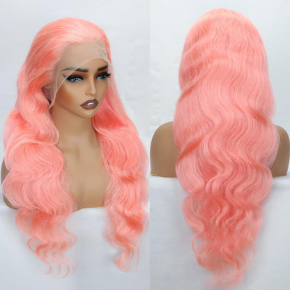 13x4 Pink Body Wave  Pre-Plucked Similar  200 Density Human Hair