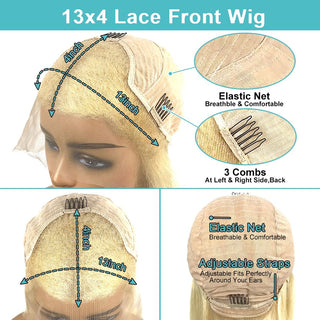 613 Blonde Deep Wave Lace Front Wig Human Hair