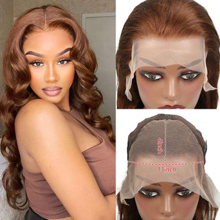 Chocolate Brown Lace Front Wig Human Hair 150% Density 13X4 Body Wave Lace Front Wig