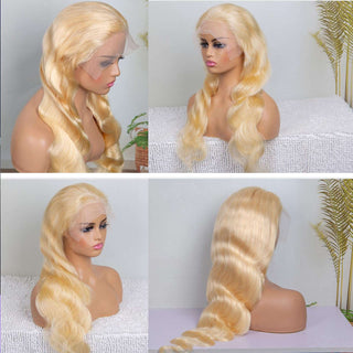 613  13x4 Blonde Lace Front Wigs Human  Body Wave  Frontal Wig