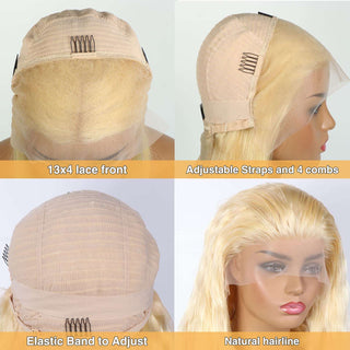 613  13x4 Blonde Lace Front Wigs Human  Body Wave  Frontal Wig