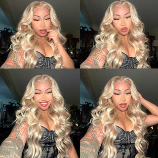 613  13x4 Blonde Lace Front Wigs Human  Body Wave  Frontal Wig