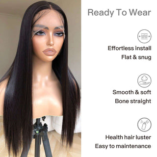 Flash Sale|100% Human Hair for Women 150 Density  Straight Lace Front Wigs Human Hair