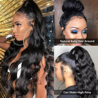 360 Transparent HD Body Wave Lace Front Human Hair Wigs