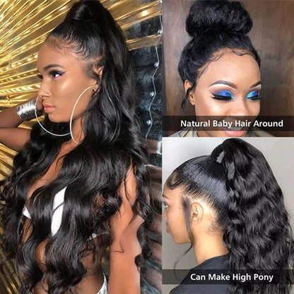 360 Transparent Lace Body Wave Lace Front Human Hair Wigs