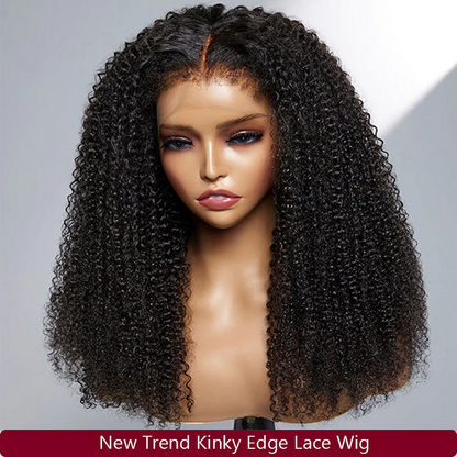 4C Edge! Kinky Curly HD Lace Frontal Wig