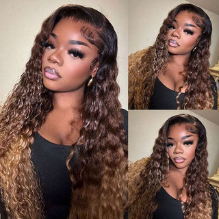 New Fabulous Beyonce Style | 13x4 HD Lace Ombre Deep Wave Frontal Wig