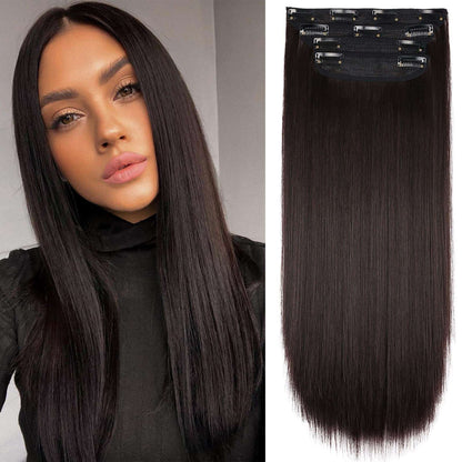 Clip in Human Hair  4PCS  Straight Brazilian Human Hair