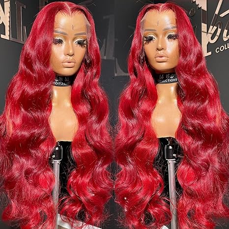 Red Wig Human Hair 13x4 Body Wave Lace Front Wigs Human Hair