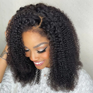 4C Edge! Kinky Curly HD Lace Frontal Wig