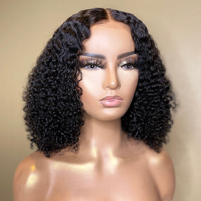 Afro Curly 13x4 Frontal HD Lace Free Part Long Wig 100% Human Hair