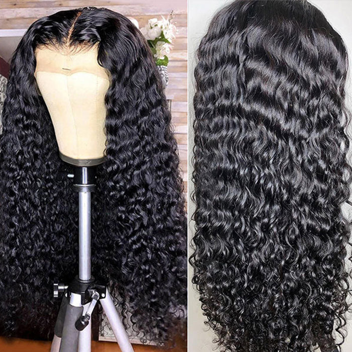 360 Lace Frontal Wig Brazilian Water Wave Lace Front Human Hair Wigs