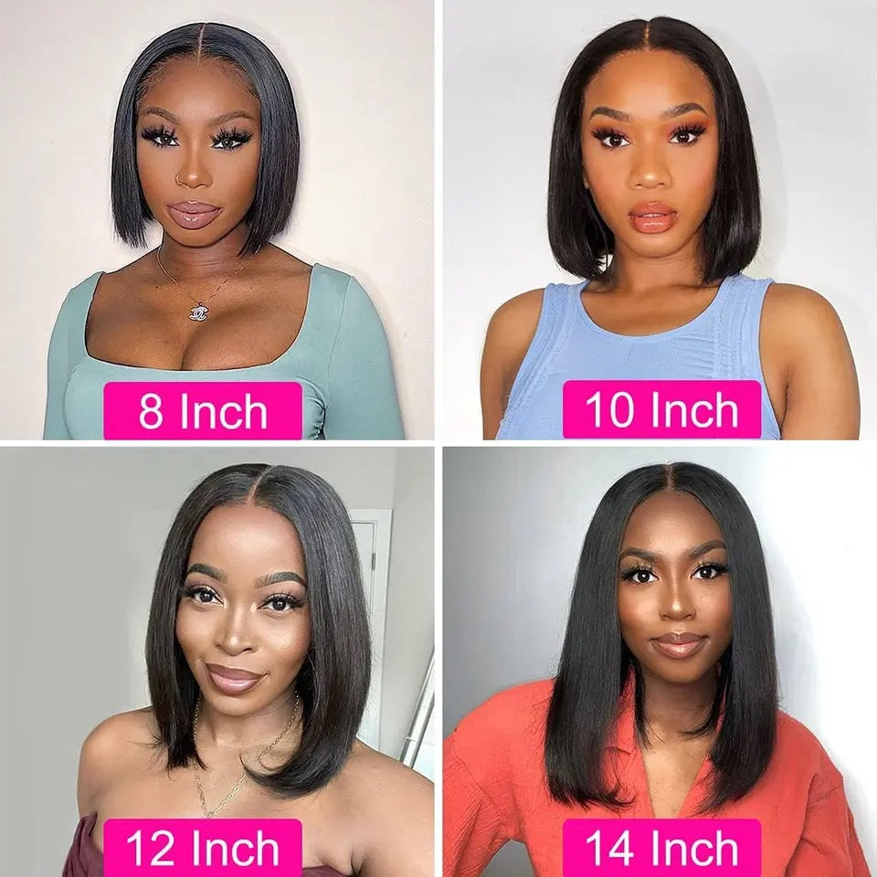 Wear And Go Straight Bob Wigs 13x4 Front Lace Pre Cut Lace Bob Wigs Human Hair Wig