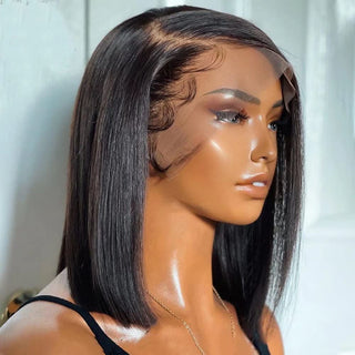 Deep Side Part Short Bob Human Hair Wig