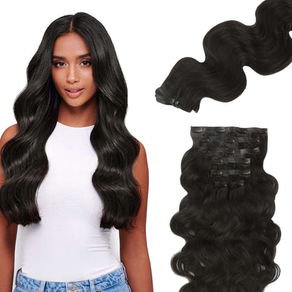 Clip in Human Hair  4PCS  Body Wave Brazilian Human Hair