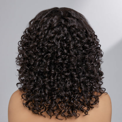 LiBeauty  Kinky Curly 4X4 Lace Front Wigs With Kinky Edges Hairline