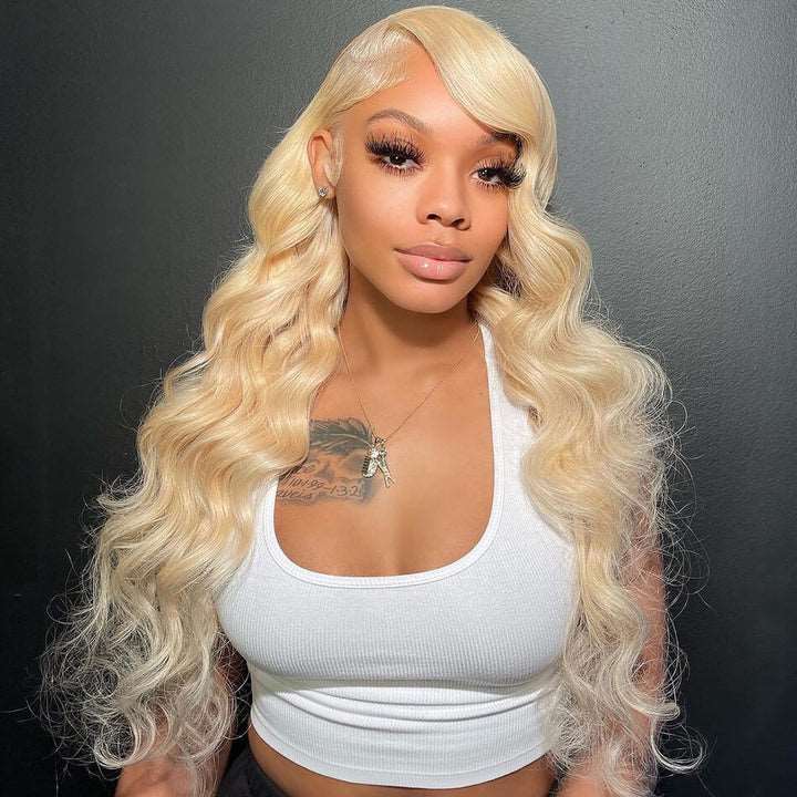 Blonde Lace Front Wigs Human Hair for Women 12A Body Wave Human Hair Wig